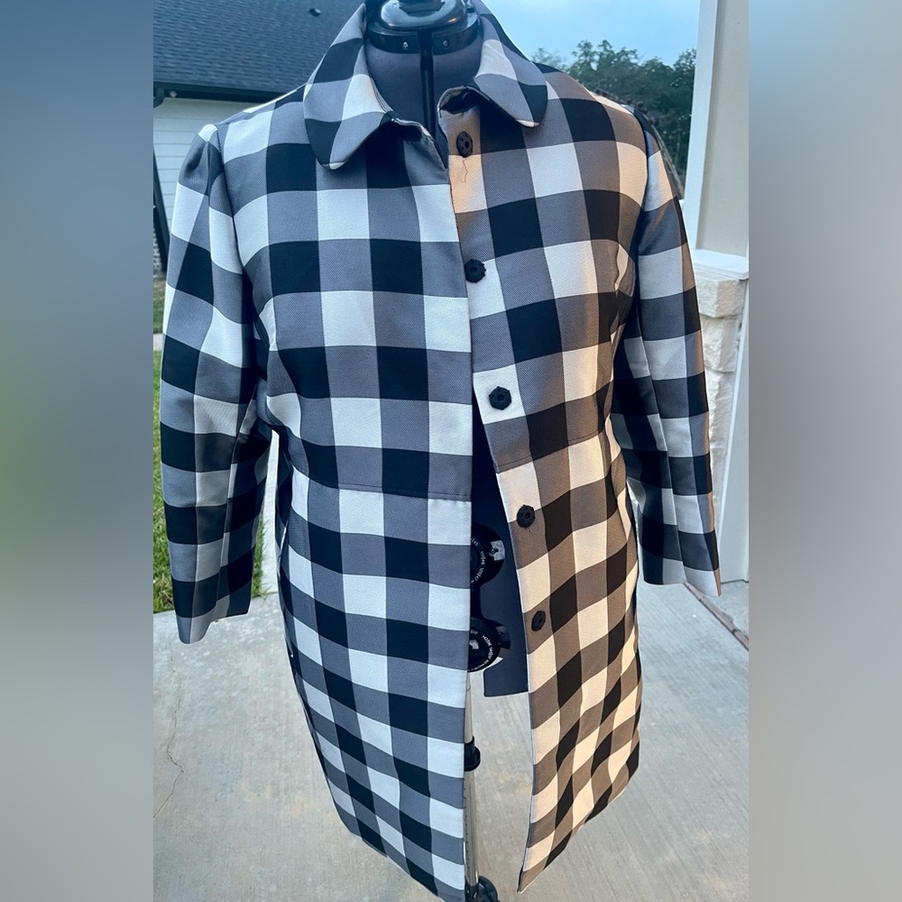 Anne Klein Monochrome Checkered Jacket